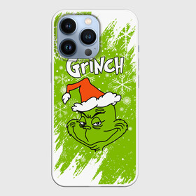 Чехол для iPhone 13 Pro с принтом Grinch Green. в Новосибирске,  |  | 2022 | grinch | happy new year | merry christmas | год тигра | гринч | зима близко | нг | новогодний | новый год | новый год 2022 | рождество | снег | снежинки