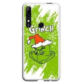 Чехол для Honor P Smart Z с принтом Grinch Green. в Новосибирске, Силикон | Область печати: задняя сторона чехла, без боковых панелей | Тематика изображения на принте: 2022 | grinch | happy new year | merry christmas | год тигра | гринч | зима близко | нг | новогодний | новый год | новый год 2022 | рождество | снег | снежинки