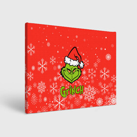 Холст прямоугольный с принтом Grinch Red. в Новосибирске, 100% ПВХ |  | Тематика изображения на принте: 2022 | grinch | happy new year | merry christmas | год тигра | гринч | зима близко | нг | новогодний | новый год | новый год 2022 | рождество | снег | снежинки