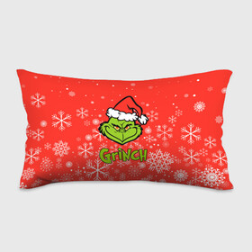 Подушка 3D антистресс с принтом Grinch Red. в Новосибирске, наволочка — 100% полиэстер, наполнитель — вспененный полистирол | состоит из подушки и наволочки на молнии | 2022 | grinch | happy new year | merry christmas | год тигра | гринч | зима близко | нг | новогодний | новый год | новый год 2022 | рождество | снег | снежинки