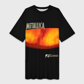 Платье-футболка 3D с принтом Metallica ReLoad в Новосибирске,  |  | hard | heavy | james hetfield | kirk hammett | lars ulrich | metallica | music | robert trujillo | rock band | thrash | thrashmetal | альбом | джеймс хэтфилд | кирк хэмметт | ларс ульрих | метал | металика | металлика | музыка | роберт трухильо | рок груп