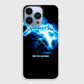 Чехол для iPhone 13 Pro с принтом Ride the Lightning | Metallica в Новосибирске,  |  | Тематика изображения на принте: hard | heavy | james hetfield | kirk hammett | lars ulrich | metallica | music | robert trujillo | rock band | thrash | thrashmetal | альбом | джеймс хэтфилд | кирк хэмметт | ларс ульрих | метал | металика | металлика | музыка | роберт трухильо | рок груп