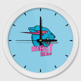 Настенные часы круглые с принтом Mr Beast Gaming Full Print в Новосибирске,  |  | gamer | games | gaming | mr beast | mrbeast | youtube | арты | игры | мистер бист | ютуберы