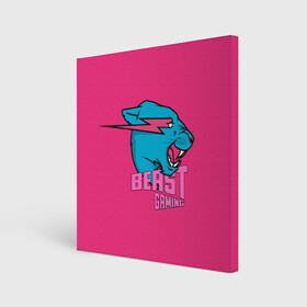 Холст квадратный с принтом Mr Beast Gaming Full Print (Pink edition) в Новосибирске, 100% ПВХ |  | Тематика изображения на принте: gamer | games | gaming | mr beast | mrbeast | youtube | блогеры | игры | мистер бист | ютуберы