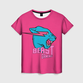 Женская футболка 3D с принтом Mr Beast Gaming Full Print (Pink edition) в Новосибирске, 100% полиэфир ( синтетическое хлопкоподобное полотно) | прямой крой, круглый вырез горловины, длина до линии бедер | gamer | games | gaming | mr beast | mrbeast | youtube | блогеры | игры | мистер бист | ютуберы