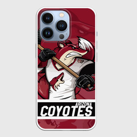 Чехол для iPhone 13 Pro с принтом Аризона Койотис, Arizona Coyotes в Новосибирске,  |  | arizona | arizona coyotes | coyotes | hockey | nhl | usa | аризона | аризона койотис | койотис | нхл | спорт | сша | феникс | финикс койотс | хоккей | шайба