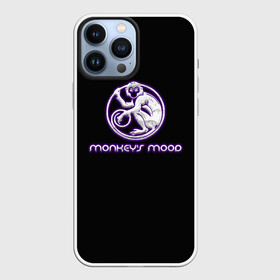 Чехол для iPhone 13 Pro Max с принтом Monkeys mood в Новосибирске,  |  | африка | бивни | гибон | животные | злой | злость | индия | лапы | лианы | настроение | неон | неоновые принты | обезьяна | природа | саванна | светящиеся | сердится
