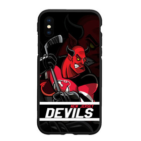Чехол для iPhone XS Max матовый с принтом Нью Джерси Девилз New Jersey Devils в Новосибирске, Силикон | Область печати: задняя сторона чехла, без боковых панелей | Тематика изображения на принте: devils | hockey | new jersey | new jersey devils | nhl | usa | девилз | нхл | ньюджерси | ньюджерси девилз | спорт | сша | хоккей | шайба