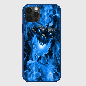 Чехол для iPhone 12 Pro Max с принтом Дракон в синем пламени Dragon in blue flame в Новосибирске, Силикон |  | dragon | дракон | миф | монстр | огонь | пламя | фэнтези