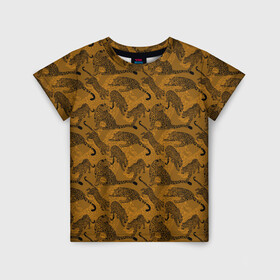 Детская футболка 3D с принтом Дикие Леопарды в Новосибирске, 100% гипоаллергенный полиэфир | прямой крой, круглый вырез горловины, длина до линии бедер, чуть спущенное плечо, ткань немного тянется | jaguar | leopard | ocelot | predator | гепард | дикая кошка | животное | зверь | кот | леопард | леопардовые пятна | оцелот | хищная кошка | хищник | ягуар