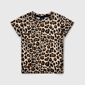 Детская футболка 3D с принтом Леопардовые Пятна в Новосибирске, 100% гипоаллергенный полиэфир | прямой крой, круглый вырез горловины, длина до линии бедер, чуть спущенное плечо, ткань немного тянется | jaguar | leopard | ocelot | predator | гепард | дикая кошка | животное | зверь | кот | леопард | леопардовые пятна | оцелот | хищная кошка | хищник | ягуар
