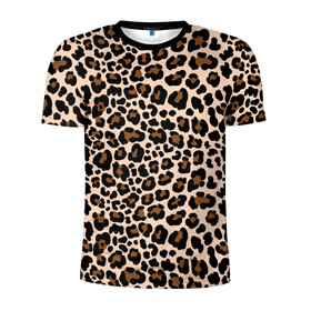 Мужская футболка 3D спортивная с принтом Леопардовые Пятна в Новосибирске, 100% полиэстер с улучшенными характеристиками | приталенный силуэт, круглая горловина, широкие плечи, сужается к линии бедра | Тематика изображения на принте: jaguar | leopard | ocelot | predator | гепард | дикая кошка | животное | зверь | кот | леопард | леопардовые пятна | оцелот | хищная кошка | хищник | ягуар
