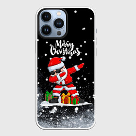 Чехол для iPhone 13 Pro Max с принтом Santa Dabbing с подарками. в Новосибирске,  |  | Тематика изображения на принте: 2022 | dabbing | happy new year | merry christmas | santa dabbing | год тигра | зима близко | нг | новогодний | новый год | новый год 2022 | рождество | символ 2022 года | снег | снежинки