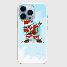 Чехол для iPhone 13 Pro с принтом Santa Dabbing в гирлянде. в Новосибирске,  |  | 2022 | dabbing | happy new year | merry christmas | santa dabbing | год тигра | зима близко | нг | новогодний | новогодний тигр | новый год | новый год 2022 | рождество | символ 2022 года | снег | снежинки