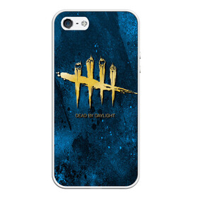 Чехол для iPhone 5/5S матовый с принтом Dead by Daylight Golden Logo в Новосибирске, Силикон | Область печати: задняя сторона чехла, без боковых панелей | daylight | выживание | дед бай дейлайт | мертвы к рассвету | охотник | ужасы | хоррор