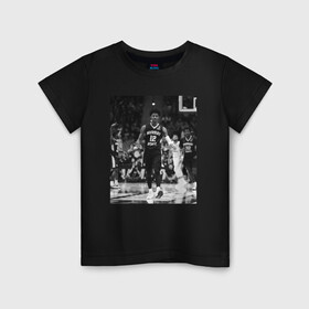 Детская футболка хлопок с принтом Морант Джа НБА в Новосибирске, 100% хлопок | круглый вырез горловины, полуприлегающий силуэт, длина до линии бедер | ja morant | баскетболист | джа морант | мемфис гриззлис | мюррей стейт рейсерс | нба