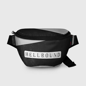 Поясная сумка 3D с принтом HELLBOUND - Полосы в Новосибирске, 100% полиэстер | плотная ткань, ремень с регулируемой длиной, внутри несколько карманов для мелочей, основное отделение и карман с обратной стороны сумки застегиваются на молнию | bound | hell | hellbound | netflix | series | ада | зов | корейский | культура | монстры | поп | сериал | сериалы