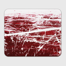 Прямоугольный коврик для мышки с принтом CRAZY RED в Новосибирске, натуральный каучук | размер 230 х 185 мм; запечатка лицевой стороны | Тематика изображения на принте: абстракция | красно белый | красный | пестрый | царапины