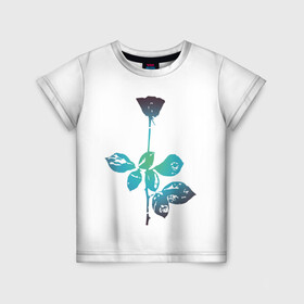 Детская футболка 3D с принтом ROSE OF PERCEPTION в Новосибирске, 100% гипоаллергенный полиэфир | прямой крой, круглый вырез горловины, длина до линии бедер, чуть спущенное плечо, ткань немного тянется | emotion | enjoy the silence | rose | violator | роза | эмоции