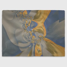 Плед 3D с принтом Орхидеи Небо и песок Абстракция 403-1 в Новосибирске, 100% полиэстер | закругленные углы, все края обработаны. Ткань не мнется и не растягивается | abstraction | blue | flowers | fractal | ornament | pattern | yellow | абстракция | желтый | орнамент | узор | фрактал | цветы