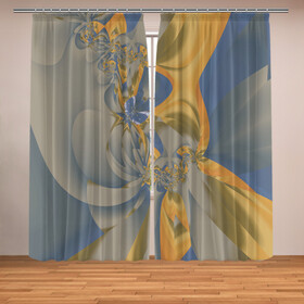 Фотошторы с принтом Орхидеи Небо и песок Абстракция 403-1 в Новосибирске, Блэкаут (светозащита 90%) / Габардин (светозащита 40% | 2 полотна шириной по 145 см; Высота 200-300 см; Крепление: шторная лента (на крючки); | abstraction | blue | flowers | fractal | ornament | pattern | yellow | абстракция | желтый | орнамент | узор | фрактал | цветы