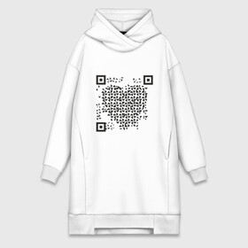 Платье-худи хлопок с принтом QR Love в Новосибирске,  |  | Тематика изображения на принте: coronavirus | covid | covid19 | l | qr code | qr код | sputnik | вакцина | вакцинация | вирус | здоровье | изоляция | иммунитет | карантин | ковид | код | корона | коронавирус | маркировка | маска | пандемия | паспорт