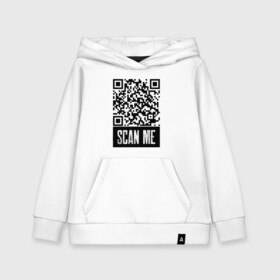 Детская толстовка хлопок с принтом QR Scan в Новосибирске, 100% хлопок | Круглый горловой вырез, эластичные манжеты, пояс, капюшен | coronavirus | covid | covid19 | qr code | qr код | sputnik | вакцина | вакцинация | вирус | здоровье | изоляция | иммунитет | карантин | ковид | код | корона | коронавирус | маркировка | маска | пандемия | паспорт | прививка