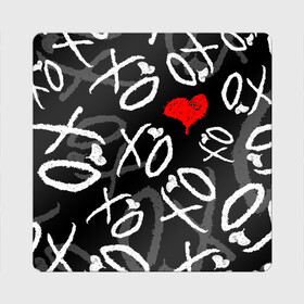 Магнит виниловый Квадрат с принтом The Weeknd - XO в Новосибирске, полимерный материал с магнитным слоем | размер 9*9 см, закругленные углы | abel makkonen tesfaye | after hours | beauty behind the madness | kiss land | starboy | the weeknd | the weekеnd | xo | артист | музыка | уикнд