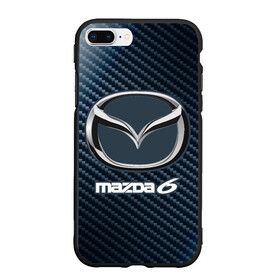 Чехол для iPhone 7Plus/8 Plus матовый с принтом MAZDA 6 - Карбон в Новосибирске, Силикон | Область печати: задняя сторона чехла, без боковых панелей | auto | logo | mazda | mazda 6 | moto | symbol | авто | автомобиль | гонки | знак | карбон | лого | логотип | логотипы | мазда | марка | машина | мото | символ | символы