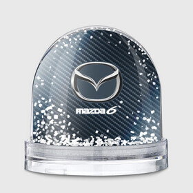 Игрушка Снежный шар с принтом MAZDA 6 - Карбон в Новосибирске, Пластик | Изображение внутри шара печатается на глянцевой фотобумаге с двух сторон | auto | logo | mazda | mazda 6 | moto | symbol | авто | автомобиль | гонки | знак | карбон | лого | логотип | логотипы | мазда | марка | машина | мото | символ | символы