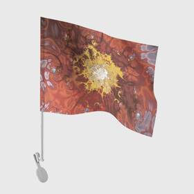 Флаг для автомобиля с принтом Коллекция Journey Обжигающее солнце 396-134 в Новосибирске, 100% полиэстер | Размер: 30*21 см | abstraction | fractal | orange | red | sunny | yellow | абстракция | желтый | красный | оранжевый | солнечный | фрактал