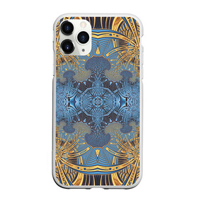 Чехол для iPhone 11 Pro матовый с принтом Коллекция Фрактальная мозаика Желто-синий 292-6-n11-2 в Новосибирске, Силикон |  | blue | fractal | light | pattern | symmetrical | yellow | желтый | светлый | симметричный | узор | фрактал