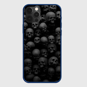Чехол для iPhone 12 Pro Max с принтом Черепа на черном в Новосибирске, Силикон |  | готы | мрачное | рок | черепа | черное