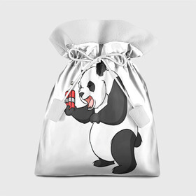 Подарочный 3D мешок с принтом Взрывная панда в Новосибирске, 100% полиэстер | Размер: 29*39 см | bomb | dinamit | panda | бомба | динамит | животное | панда
