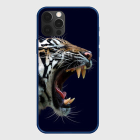 Чехол для iPhone 12 Pro Max с принтом Оскал тигра | Большая кошка в Новосибирске, Силикон |  | 2022 | big teeth | fangs | grin | tiger | tigr | tigris | большая кошка | большие зубы | клыки | новый год | оскалиться | острые клыки | полосатая кошка | скалить | скалить зубы | тигр