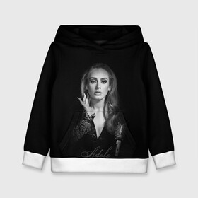 Детская толстовка 3D с принтом Adele Icon в Новосибирске, 100% полиэстер | двухслойный капюшон со шнурком для регулировки, мягкие манжеты на рукавах и по низу толстовки, спереди карман-кенгуру с мягким внутренним слоем | Тематика изображения на принте: девушка | имя | микрофон | певица | фото