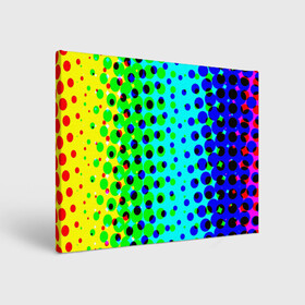 Холст прямоугольный с принтом Цветная кислота в Новосибирске, 100% ПВХ |  | абстракция | круги | радуга | цветной | яркий
