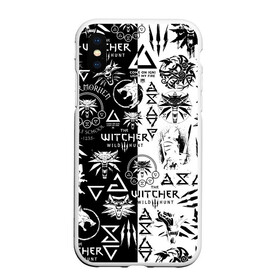 Чехол для iPhone XS Max матовый с принтом THE WITCHER LOGOOMBING   ВЕДЬМАК ПАТТЕРН в Новосибирске, Силикон | Область печати: задняя сторона чехла, без боковых панелей | geralt | the witcher | the witcher wild hunt | witcher | wolf | аард | аксий | белый волк | ведьмак | ведьмак 3 | волк | геральт | игни | ирден | йенифер | каер морхен | квен | охотник | трисс | цири | школа волка