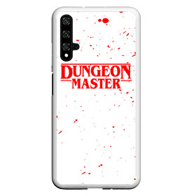 Чехол для Honor 20 с принтом DUNGEON MASTER BLOOD ГАЧИМУЧИ БЕЛЫЙ в Новосибирске, Силикон | Область печати: задняя сторона чехла, без боковых панелей | aniki | billy | boss | boy | bucks | dark | deep | door | dungeon | fantasy | gachi | gachimuchi | gym | hundred | master | muchi | next | stranger | the | things | three | van | wee | билли | ван | гачи | гачимучи | дела | мучи | 