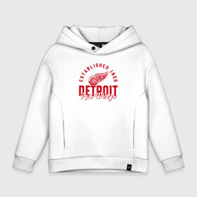 Детское худи Oversize хлопок с принтом Detroit Red Wings | Детройт Ред Вингз в Новосибирске, френч-терри — 70% хлопок, 30% полиэстер. Мягкий теплый начес внутри —100% хлопок | боковые карманы, эластичные манжеты и нижняя кромка, капюшон на магнитной кнопке | Тематика изображения на принте: detroit | hockey | ice | nhl | red | sport | team | wings | winter | вингз | детройт | красные | крылья | лед | нхл | ред | спорт | хоккеей | шайбу