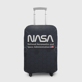 Чехол для чемодана 3D с принтом NASA 3D LOGO   НАСА 3D логотип в Новосибирске, 86% полиэфир, 14% спандекс | двустороннее нанесение принта, прорези для ручек и колес | elon | mask | musk | nasa | space x | star | америка | астронавт | звезды | земля | илон | космонавт | космос | луна | марс | маск | наса | планета | ракета | флаг