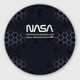 Круглый коврик для мышки с принтом NASA 3D LOGO   НАСА 3D логотип в Новосибирске, резина и полиэстер | круглая форма, изображение наносится на всю лицевую часть | Тематика изображения на принте: elon | mask | musk | nasa | space x | star | америка | астронавт | звезды | земля | илон | космонавт | космос | луна | марс | маск | наса | планета | ракета | флаг