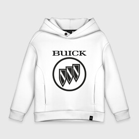 Детское худи Oversize хлопок с принтом Buick | Black and White Logo в Новосибирске, френч-терри — 70% хлопок, 30% полиэстер. Мягкий теплый начес внутри —100% хлопок | боковые карманы, эластичные манжеты и нижняя кромка, капюшон на магнитной кнопке | auto | avista | buick | cascada | enclave | encore | logo | regal | verano | wildcat | авто | автомобиль | ам | бьюик | бюик | лого | логотип | машина | машины | эмблема