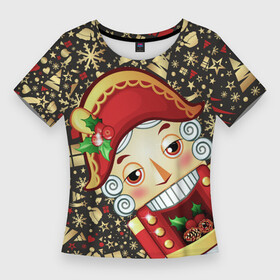 Женская футболка 3D Slim с принтом ЩЕЛКУНЧИК  2022 в Новосибирске,  |  | 2022 | nutcracker | арт | ёлка | креативный | лучшее | мультик | новый год | оригинальный | подарок | праздник | топ | фильм | щелкунчик