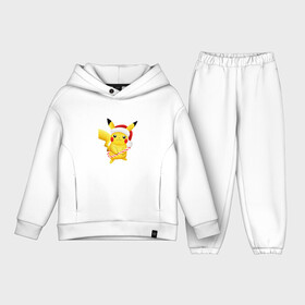 Детский костюм хлопок Oversize с принтом Пикачу Рождество в Новосибирске,  |  | pikachu | pokemon | новогодний пикачу | новый год пикачу | пикачу | покемон | рождество