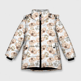 Зимняя куртка для девочек 3D с принтом Собака Пудель - (Poodle) в Новосибирске, ткань верха — 100% полиэстер; подклад — 100% полиэстер, утеплитель — 100% полиэстер. | длина ниже бедра, удлиненная спинка, воротник стойка и отстегивающийся капюшон. Есть боковые карманы с листочкой на кнопках, утяжки по низу изделия и внутренний карман на молнии. 

Предусмотрены светоотражающий принт на спинке, радужный светоотражающий элемент на пуллере молнии и на резинке для утяжки. | dog | dog poodle | miniature poodle | poodle | poodle puppies | royal poodle | белый пудель | год собаки | друг человека | животное | зверь | карликовый пудель | кинолог | королевский пудель | мини пудель | пёс | пудель
