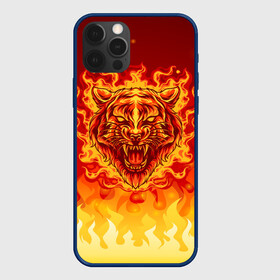 Чехол для iPhone 12 Pro Max с принтом Огненный тигр в пламени в Новосибирске, Силикон |  | Тематика изображения на принте: огонь | пламя | символ года | тигр | хищник