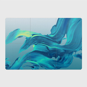 Магнитный плакат 3Х2 с принтом Акварельные Мазки в Новосибирске, Полимерный материал с магнитным слоем | 6 деталей размером 9*9 см | Тематика изображения на принте: абстракция | акварель | акварельные волны | волны | рисунок