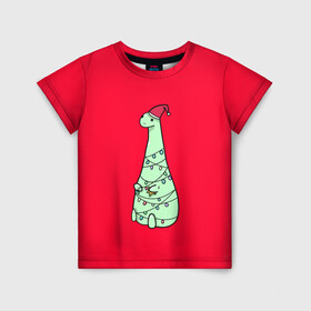 Детская футболка 3D с принтом ДИНОЗАВРИК  2022 в Новосибирске, 100% гипоаллергенный полиэфир | прямой крой, круглый вырез горловины, длина до линии бедер, чуть спущенное плечо, ткань немного тянется | 2021 | 2022 | динозаврик | динозаврики | динозавры | для друга | для подруги | дракон | дракончик | монст | монстры | новый год | подарок | рекомендации