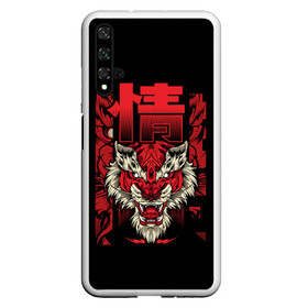 Чехол для Honor 20 с принтом Japanese Red Tiger в Новосибирске, Силикон | Область печати: задняя сторона чехла, без боковых панелей | 2022 | 2022 год | japa | japan tiger | japanese | japanese tiger | tiger | год тигра | новый год 2022 | новый год тигра | тигр